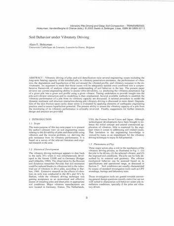Más sobre Conducción Vibratoria de Pilotes y Compactación Profunda del Suelo - transvib2002