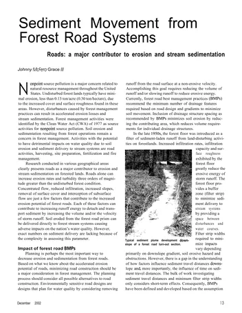 Más sobre Movimiento de Sedimentos en Sistemas de Caminos Forestales.